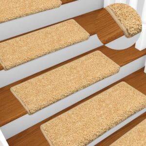 Коврики для лестниц Pood24 15 шт, 65 x 25 см, бежевые