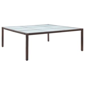 Pood24 aia söögilaud, pruun, 200 x 200 x 74 cm, polürotang