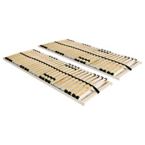 Pood24 voodi aluspõhjad, 2 tk, 28 liistu, 7 piirkonda, 90 x 200 cm