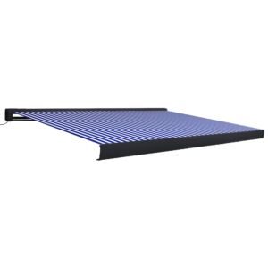 Pood24 моторизованный тент 450 x 300 см, бело-голубой