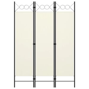 Pood24 3 paneeliga ruumijagaja, kreemjasvalge, 120 x 180 cm