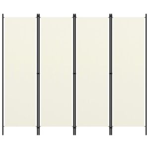 Pood24 4 paneeliga ruumijagaja, kreemjasvalge, 200 x 180 cm