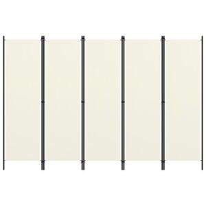 Pood24 5 paneeliga ruumijagaja, kreemjasvalge, 250 x 180 cm