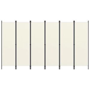 Pood24 6 paneeliga ruumijagaja, kreemjasvalge, 300 x 180 cm