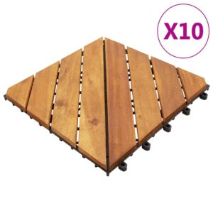 POOD24 Террасная плитка 10 шт, 30 x 30 см, прочная древесина акации