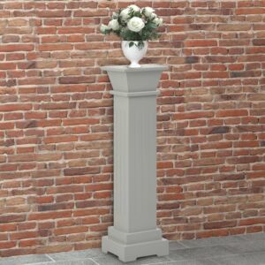 Pood24 klassikaline kandiline lillepostament, hall, 17x17x66 cm, MDF