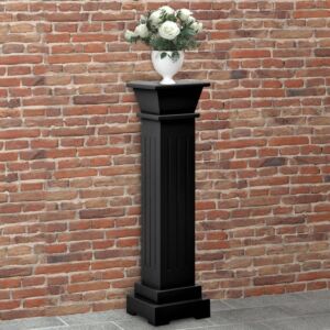Pood24 klassikaline kandiline lillepostament, must, 17x17x66 cm, MDF