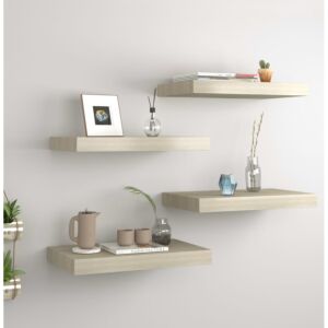 POOD24 настенные полки, 4 шт., Цвет дуба, 40 x 23 x 3,8 см МДФ