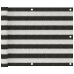 Pood24 rõdusirm HDPE, 75 x 300 cm, antratsiithall ja valge