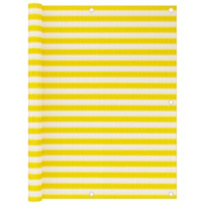 Pood24 rõdusirm, kollane ja valge, 120 x 500 cm, HDPE
