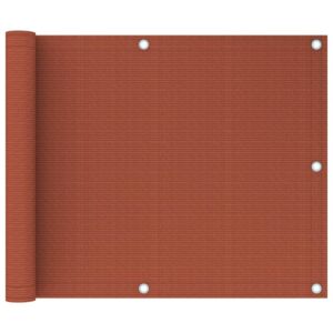 Pood24 rõdusirm, terrakota, 75 x 600 cm, HDPE