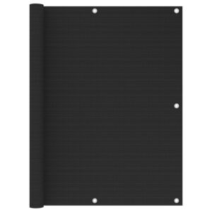 Pood24 rõdusirm, must, 120 x 400 cm, HDPE