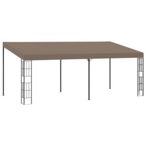 Pood24 seinale kinnitatav varjualune 6 x 3 m, pruunikashall, kangas