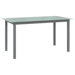 Pood24 aialaud, helehall, 150 x 90 x 74 cm, alumiinium ja klaas