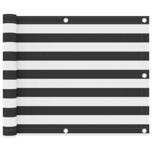 Pood24 rõdusirm, antratsiithall ja valge, 75 x 300 cm, oxford-kangas