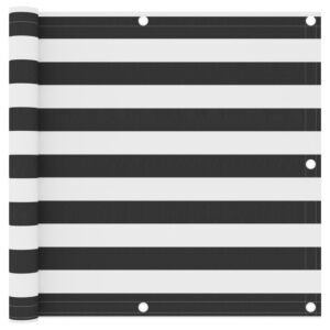 Pood24 rõdusirm, antratsiithall ja valge, 90 x 400 cm, oxford-kangas