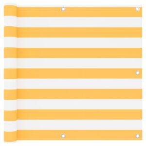 Pood24 rõdusirm, valge ja kollane, 90 x 600 cm, oxford-kangas