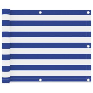 Pood24 rõdusirm, valge ja sinine, 75 x 400 cm, oxford-kangas