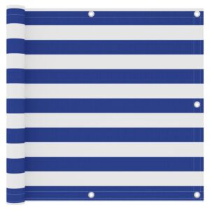 Pood24 rõdusirm, valge ja sinine, 90 x 300 cm, oxford-kangas