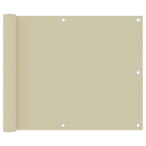 Pood24 rõdusirm, kreemjasvalge, 75 x 500 cm, oxford-kangas