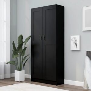 POOD24 стеллаж черный 82,5 x 30,5 x 185,5 см ДСП