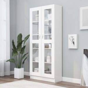 POOD24 шкаф-витрина белый 82,5x30,5x185,5 см ДСП