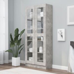 Pood24 шкаф-витрина бетонный серый 82,5x30,5x185,5 см ДСП