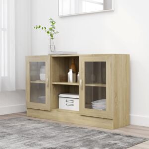 Pood24 витрина дуб Сонома 120 x 30,5 x 70 см ДСП