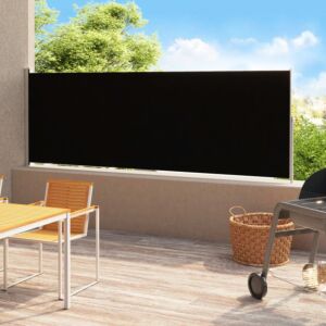 Pood24 lahtitõmmatav terrassi külgsein, 180 x 500 cm, must