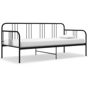Pood24 diivanvoodi raam must metallist 90 x 200 cm