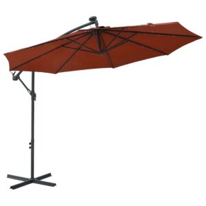 Pood24 konsooldisainiga päikesevari LED, teraspost terrakota