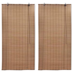 POOD24 бамбуковые жалюзи 2 шт коричневые 120 x 220 см, коричневые