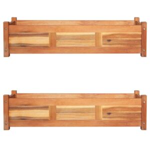 Pood24 taimelava, 2 tk, 100 x 30 x 25 cm, akaatsiapuu