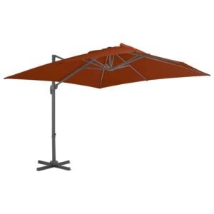 Pood24 alumiiniumpostiga päikesevari, terrakota, 300 x 300 cm