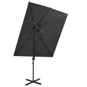 Pood24 konsooldisainiga päikesevari topelt ülaosa antratsiit 250x250cm