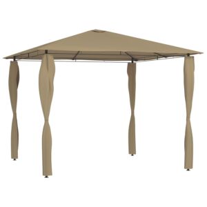 Pood24 lehtla küljeseinaga 3x3x2,6 m, pruunikashall 160 g/m²