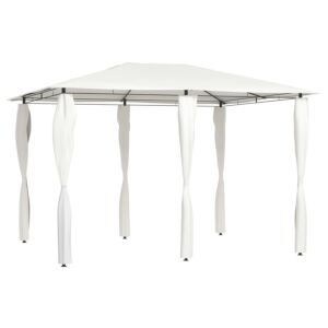 Pood24 lehtla küljeseinaga 3 x 4 x 2,6 m, kreemjas, 160 g/m²