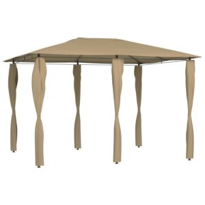 Pood24 lehtla küljeseinaga 3 x 4 x 2,6 m, pruunikashall, 160 g/m²