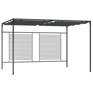 Pood24 varjualune, eemaldatav katus, 4x3x2,3 m antratsiithall 180 g/m²