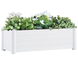 Pood24 aia taimelava PP valge 100 x 43 x 35 cm
