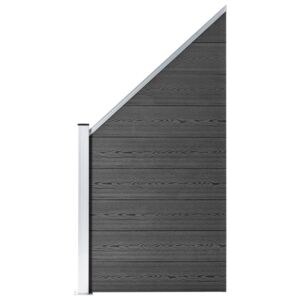 Pood24 aiapaneel, WPC, 95 x (105-180) cm, must