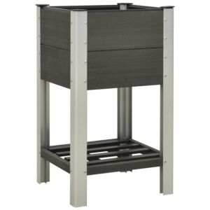Pood24 aia taimelava riiuliga, 50x50x90 cm, puidu-plasti segu, hall