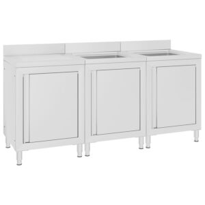 Pood24 kommertsköögi valamukomplekt 180 x 60 x 96 cm, roostevaba teras 