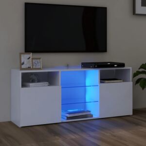 Pood24 тумба под ТВ со светодиодной подсветкой, белая, 120x30x50 см