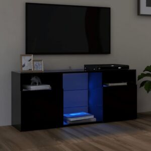 POOD24 тумба под телевизор со светодиодной подсветкой, черный, 120 x 30 x 50 см