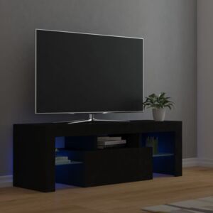 Pood24 тумба под телевизор со светодиодной подсветкой, черный, 120 x 35 x 40 см
