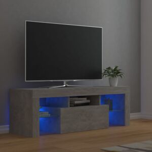 Pood24 тумба под телевизор со светодиодной подсветкой, серый бетон, 120 x 35 x 40 см