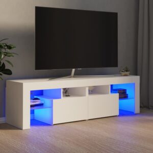 Pood24 тумба под телевизор со светодиодной подсветкой, белый, 140 x 35 x 40 см