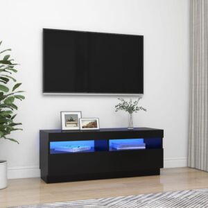Pood24 тумба под ТВ со светодиодной подсветкой, черный, 100x35x40 см