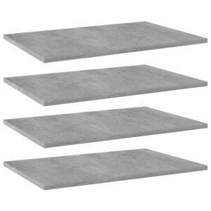 Pood24 полочные тарелки 4 шт., Бетон серый, 60x40x1,5 см, ДСП